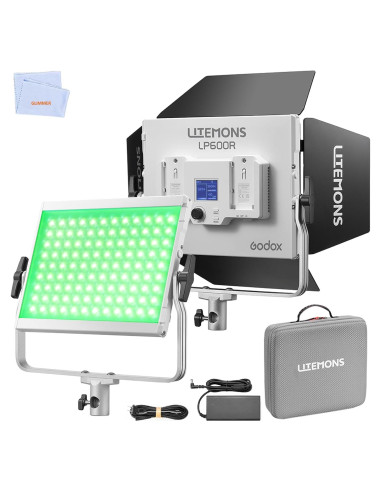Panel LED RGB Godox LP600R 60W con Control APP 1800K-10000K