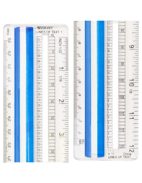 Regla de Aumento Westcott 30.48 cm Transparente 14125 Regla de Aumento Westcott 30.48 cm Transparente 14125