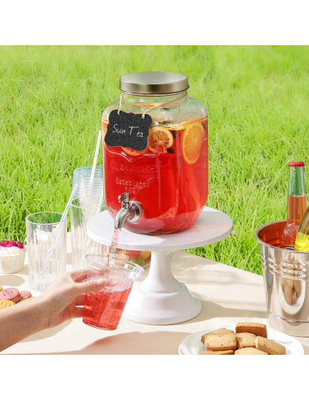 Dispensador de Bebidas de Vidrio 1 Galón HomeFeel Acero Inoxidable Dispensador de Bebidas de Vidrio 1 Galón HomeFeel Acero Inoxidable
