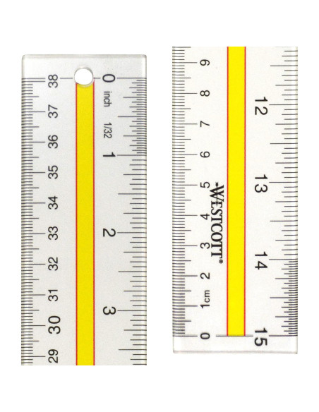 Regla de lectura flexible Westcott 38.1 cm con guía tintada Regla de lectura flexible Westcott 38.1 cm con guía tintada