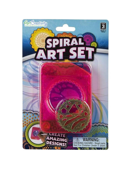 Juego de Arte Espiral Portátil ArtCreativity - 5 Piezas, 3 Plantillas Juego de Arte Espiral Portátil ArtCreativity - 5 Piezas, 3 Plantillas