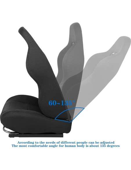 Asiento de Carreras Supllueer Ajustable Transpirable 88.9 cm Asiento de Carreras Supllueer Ajustable Transpirable 88.9 cm