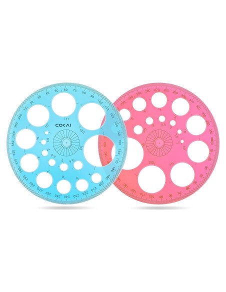 Plantilla Circular de Dibujo Ymapinc 2 Piezas 11.5 cm Plantilla Circular de Dibujo Ymapinc 2 Piezas 11.5 cm