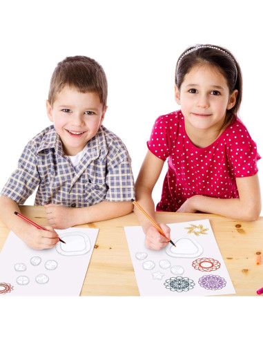 Kit de Dibujo Geométrico Henoyso 18 Pcs Plantillas y Bolígrafos