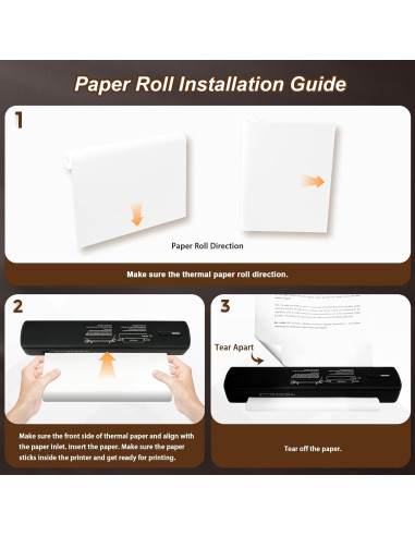 Impresora Térmica Portátil NULLTONEX C80 Bluetooth A4 A5