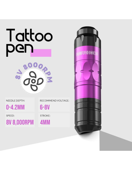 Kit de Tatuaje Inalámbrico Wormhole con 2 Baterías 1200mAh Kit de Tatuaje Inalámbrico Wormhole con 2 Baterías 1200mAh