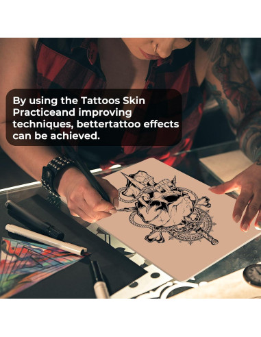 Piel de Práctica para Tatuaje 10 Hojas 3mm Silicona Profesional