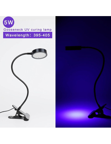 Lámpara UV de curado U4GLORY con cuello de ganso 5W