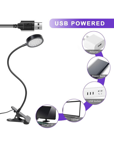 Lámpara UV de curado U4GLORY con cuello de ganso 5W
