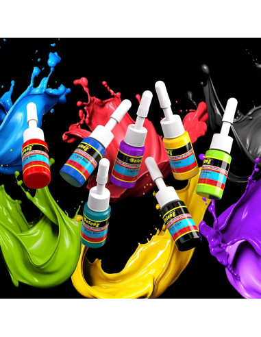 Juego de Tintas para Tatuajes Solong 54 Colores 5ml