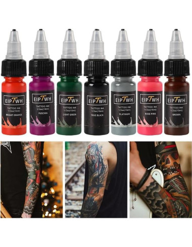 Juego de Tinta para Tatuajes EIPTWH 14 Colores 15ml