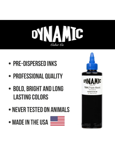 Tinta de Tatuaje Triple Negra Dynamic Color Co 240 ml