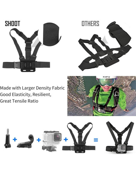 Kit de Accesorios SHOOT 10 en 1 para GoPro Hero 13-3 y SJ4000 Kit de Accesorios SHOOT 10 en 1 para GoPro Hero 13-3 y SJ4000