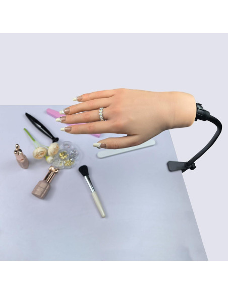 Mano de Práctica de Uñas de Silicona Siloatfy Izquierda 22cm Mano de Práctica de Uñas de Silicona Siloatfy Izquierda 22cm