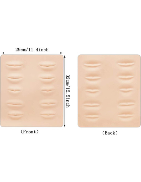 Pieles Falsas de Silicona MiMiLai para Labios 3 Hojas 3D Pieles Falsas de Silicona MiMiLai para Labios 3 Hojas 3D