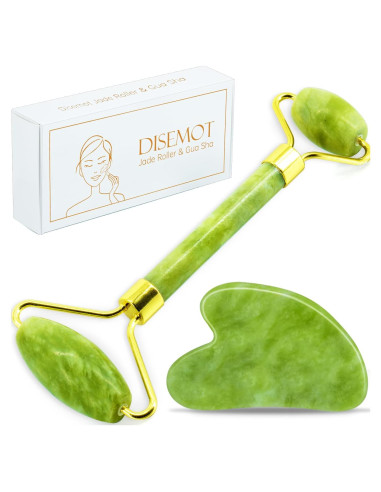 Rodillo de Jade Disemot y Gua Sha Facial Antienvejecimiento