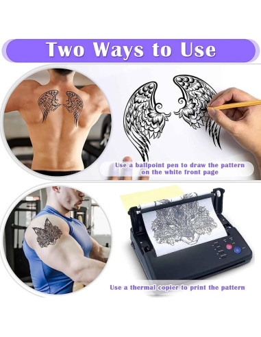 Papel de Transferencia de Tatuajes Usiriy A4 50 Hojas Reutilizables