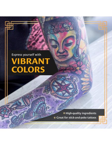 Juego de Tinta para Tatuajes One Tattoo World - 15 Colores 15 ml Juego de Tinta para Tatuajes One Tattoo World - 15 Colores 15 ml