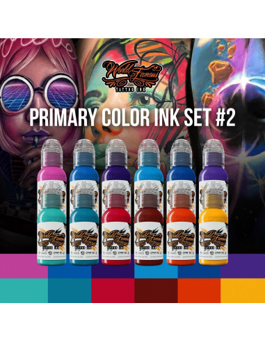 Kit de Tinta de Tatuaje Profesional World Famous 12 Colores 354.88 ml