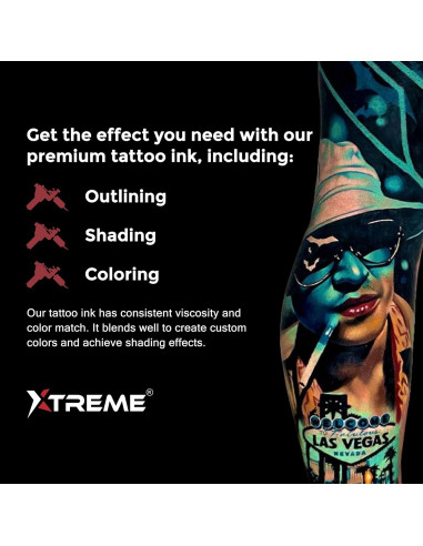 Tinta de Tatuaje Xtreme Blanco Extra 14.79 ml Vegana y Estéril