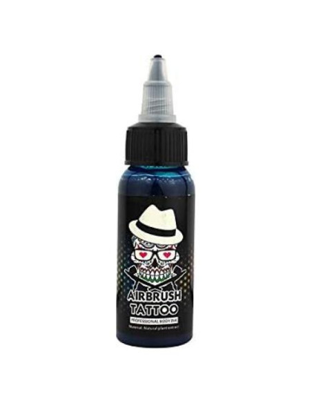 Tinta de Tatuaje Temporal OPHIR 30ML para Aerógrafo Azul Tinta de Tatuaje Temporal OPHIR 30ML para Aerógrafo Azul