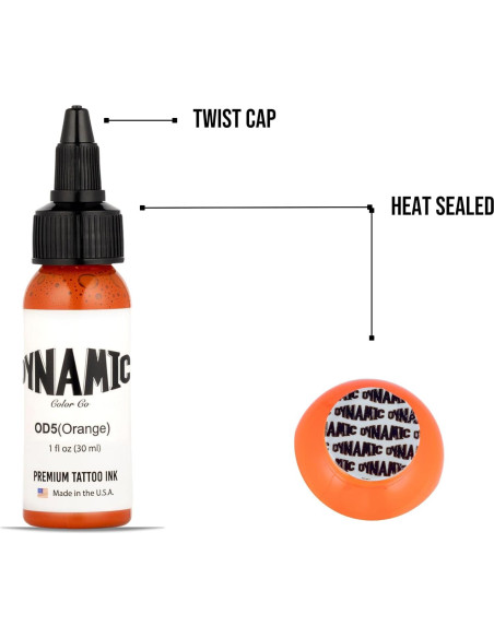 Tinta para Tatuajes Dynamic Color Co Naranja 30ml Vegana Esterilizada Tinta para Tatuajes Dynamic Color Co Naranja 30ml Vegana Esterilizada