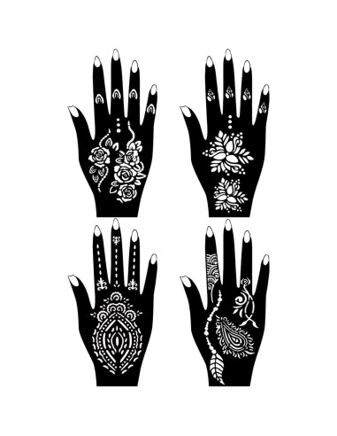 Kit de Tatuajes Temporales Moricher 5 Tintas 96 Plantillas