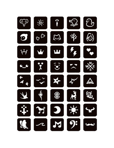 Kit de Tatuajes Temporales Moricher 5 Tintas 96 Plantillas