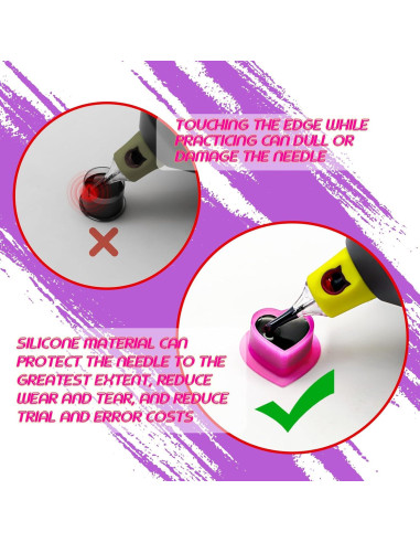 Tazas de Tinta para Tatuajes MO MOLONG 200 Pcs Silicona Colores