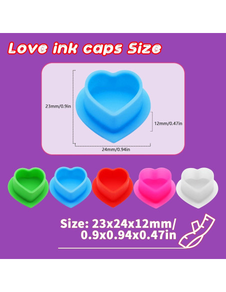 Tazas de Tinta para Tatuajes MO MOLONG 200 Pcs Silicona Colores Tazas de Tinta para Tatuajes MO MOLONG 200 Pcs Silicona Colores