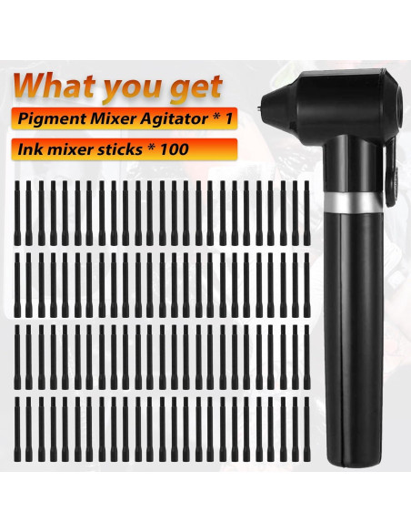 Mezclador de Tinta NAQASE con 100 Varillas Negras - Agitador Mezclador de Tinta NAQASE con 100 Varillas Negras - Agitador