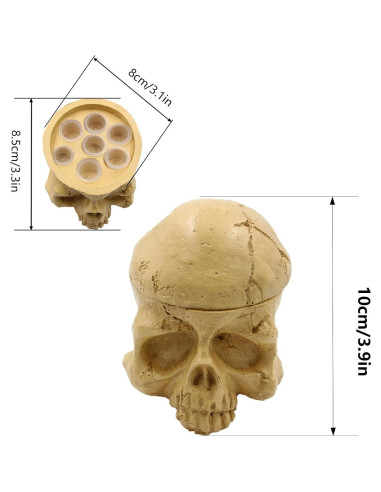 Soporte para Tinta de Tatuaje Yangna Calavera 7 Agujeros