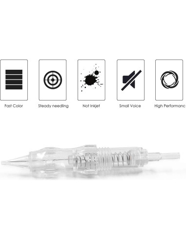 Agujas de Cartucho BIOMASER 10PCS para Maquillaje Permanente 5RL-0.25MM