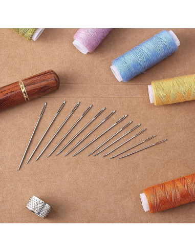 Agujas de Ojo Grande Mr. Pen 50 pcs en Tubo de Madera