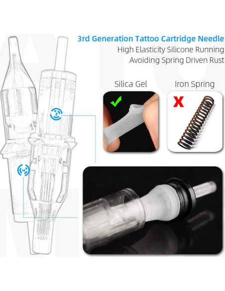 Agujas de Cartucho para Tatuaje ATOMUS 20pcs 3RL Desechables Agujas de Cartucho para Tatuaje ATOMUS 20pcs 3RL Desechables