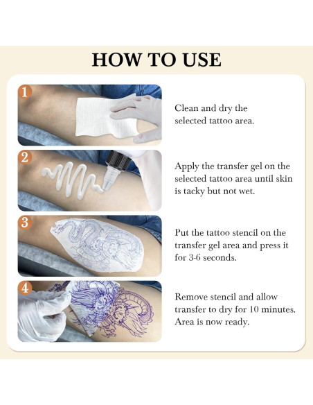 Gel de Transferencia de Tatuaje Pjordo 298g - Seguro y Rápido Gel de Transferencia de Tatuaje Pjordo 298g - Seguro y Rápido