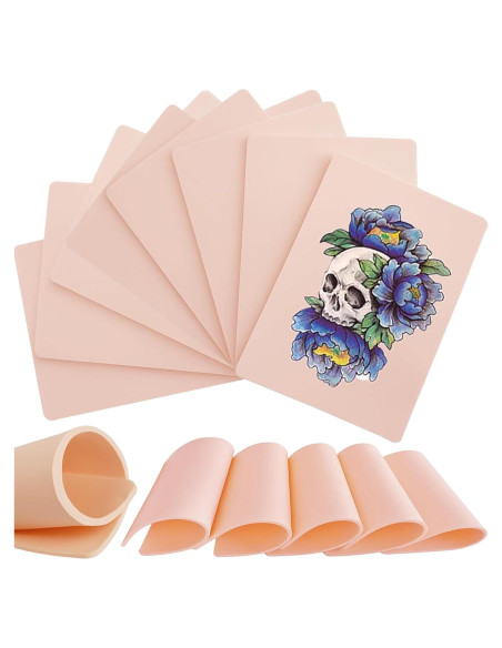 Piel Falsa Gruesa para Tatuaje 5pcs 18.8x14.2cm Práctica Piel Falsa Gruesa para Tatuaje 5pcs 18.8x14.2cm Práctica