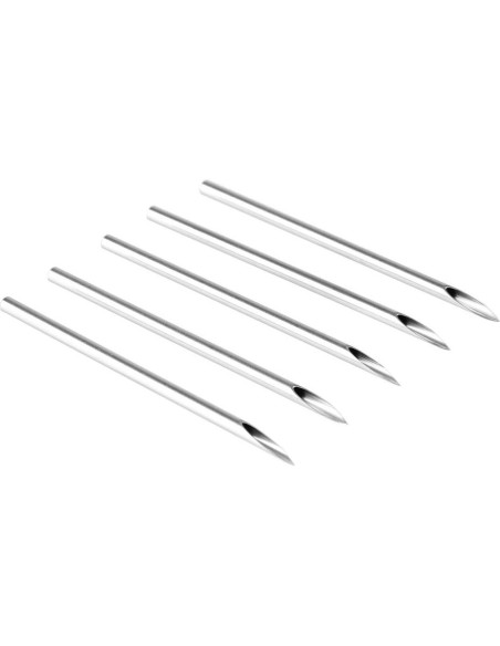10 Agujas de Piercing 16G Acero Quirúrgico Esterilizadas 10 Agujas de Piercing 16G Acero Quirúrgico Esterilizadas