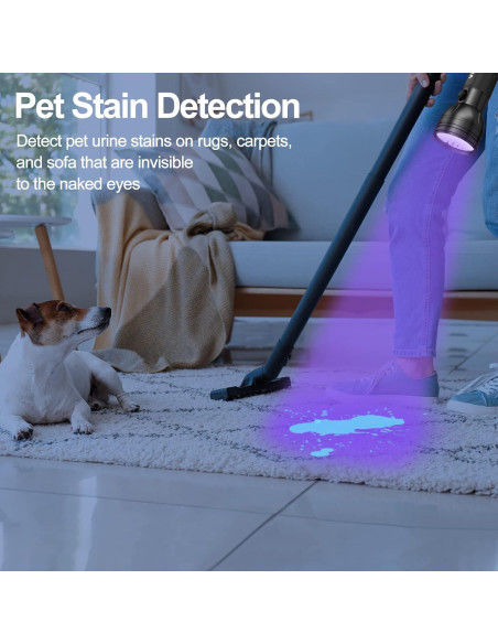 Linterna UV Vansky 51 LED para Detección de Orina de Mascotas Linterna UV Vansky 51 LED para Detección de Orina de Mascotas