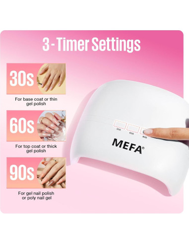 Lámpara UV Portátil MEFA 72W con 21 LEDs y 3 Temporizadores