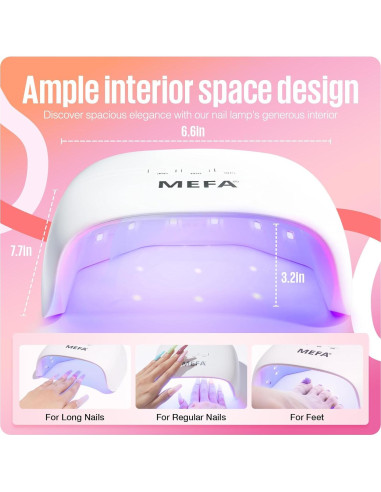 Lámpara UV Portátil MEFA 72W con 21 LEDs y 3 Temporizadores