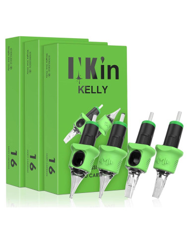 Cartuchos de Tatuaje INKin Kelly 80 Piezas Agujas Liner Redondo
