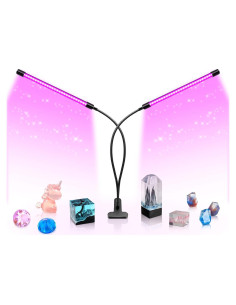Lámpara UV Negra LED Doble Cabeza 20W YGS-Tech USB Ajustable