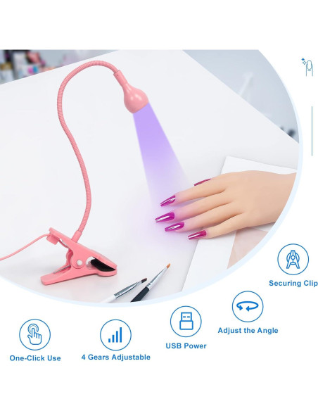 Lámpara de Uñas UV LED Krofaue MJD 3W 140cm 4 Niveles Ajustables Lámpara de Uñas UV LED Krofaue MJD 3W 140cm 4 Niveles Ajustables