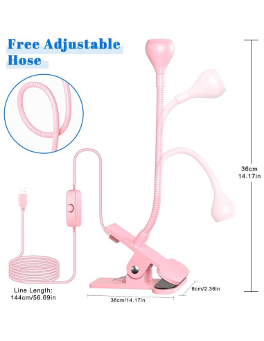 Lámpara de Uñas UV LED Krofaue MJD 3W 140cm 4 Niveles Ajustables