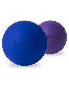 Pelotas de Masaje Aegero 6,35 cm 2Pack Azul y Púrpura