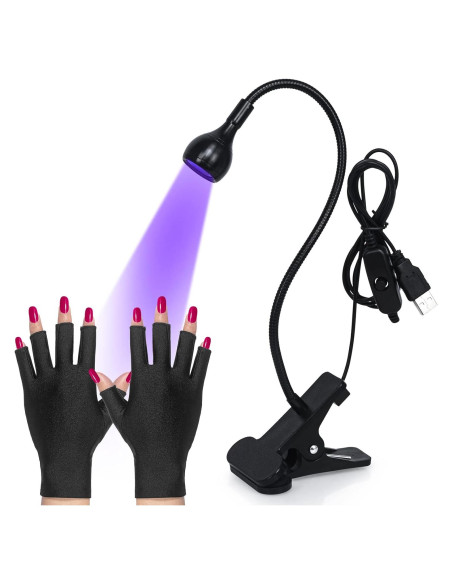 Lámpara de Uñas LED Funfe Fu-28 con Brazo Flexible y Guantes Lámpara de Uñas LED Funfe Fu-28 con Brazo Flexible y Guantes