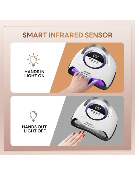 Lámpara de Uñas LED BEENLE 300W con Sensor Automático Lámpara de Uñas LED BEENLE 300W con Sensor Automático