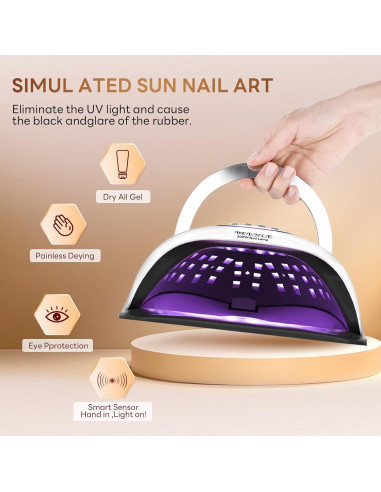 Lámpara de Uñas LED BEENLE 300W con Sensor Automático
