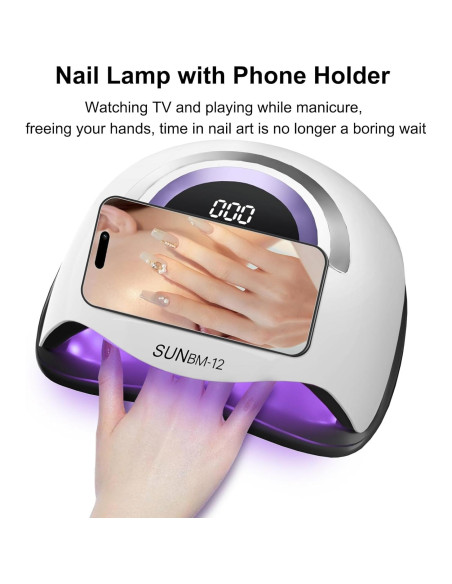 Lámpara de Uñas LED UV ShineCai 300W con Sensor y Temporizadores Lámpara de Uñas LED UV ShineCai 300W con Sensor y Temporizadores